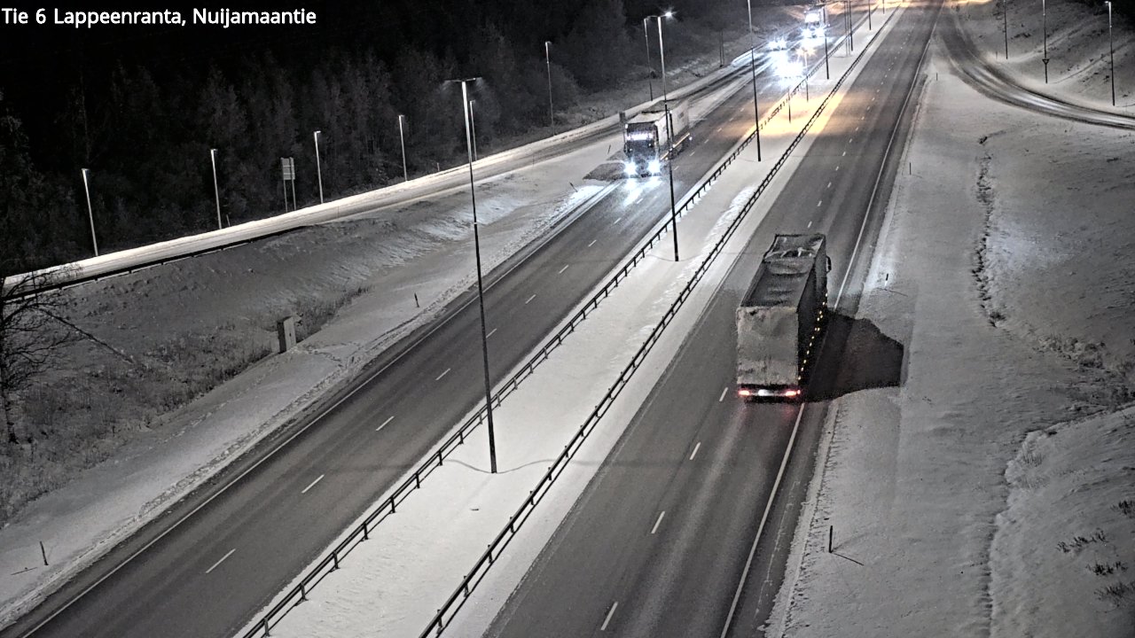 Weather Camera Image Väg 6 Villmanstrand, Nuijamaantie, Lappeenranta, Etelä-Karjala