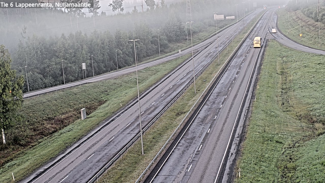 Weather Camera Image Road 6 Lappeenranta, Nuijamaantie, Lappeenranta, Etelä-Karjala