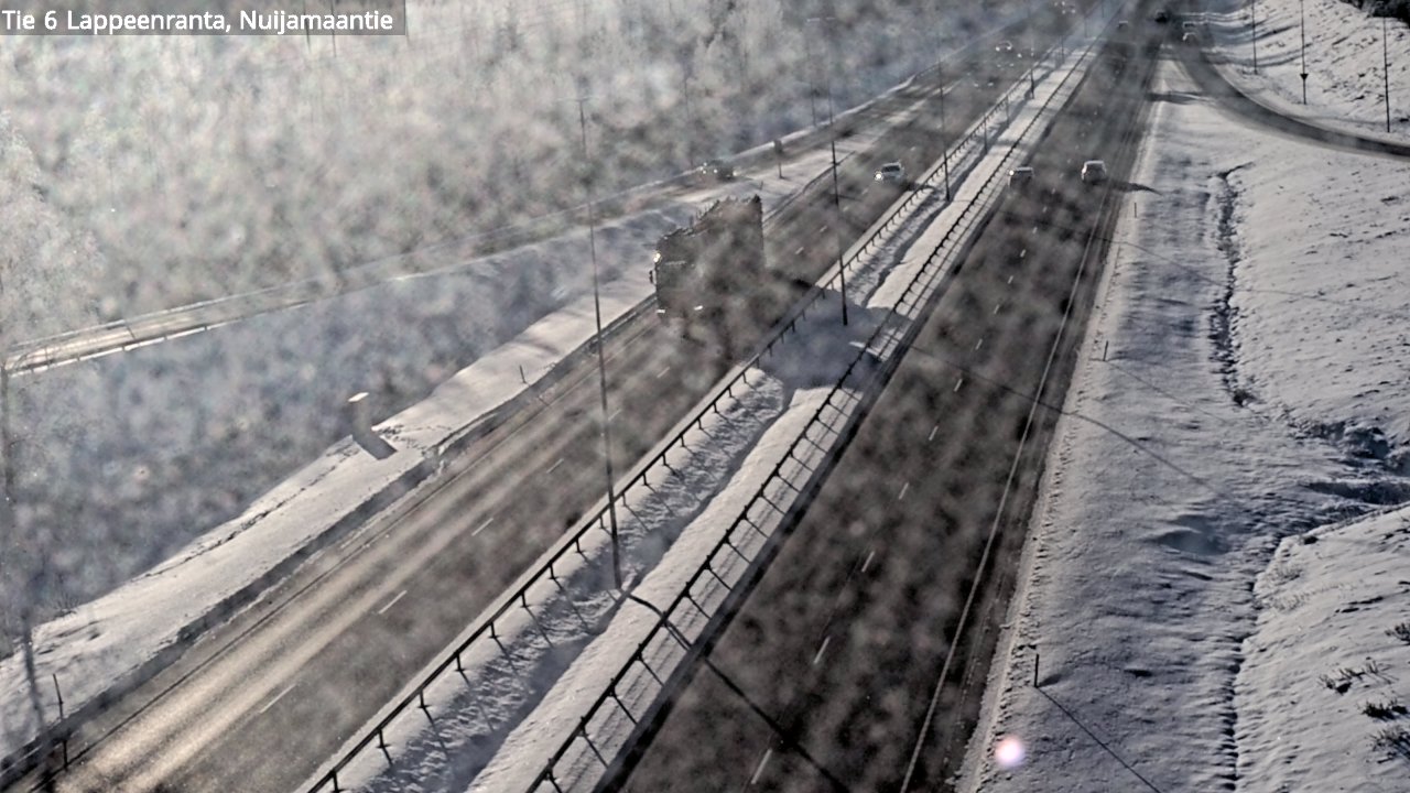 Weather Camera Image Road 6 Lappeenranta, Nuijamaantie, Lappeenranta, Etelä-Karjala