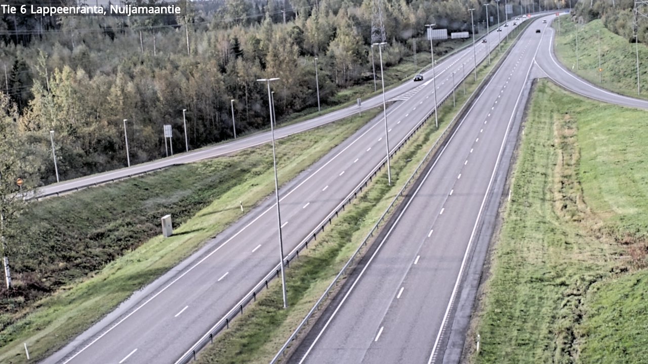 Weather Camera Image Road 6 Lappeenranta, Nuijamaantie, Lappeenranta, Etelä-Karjala