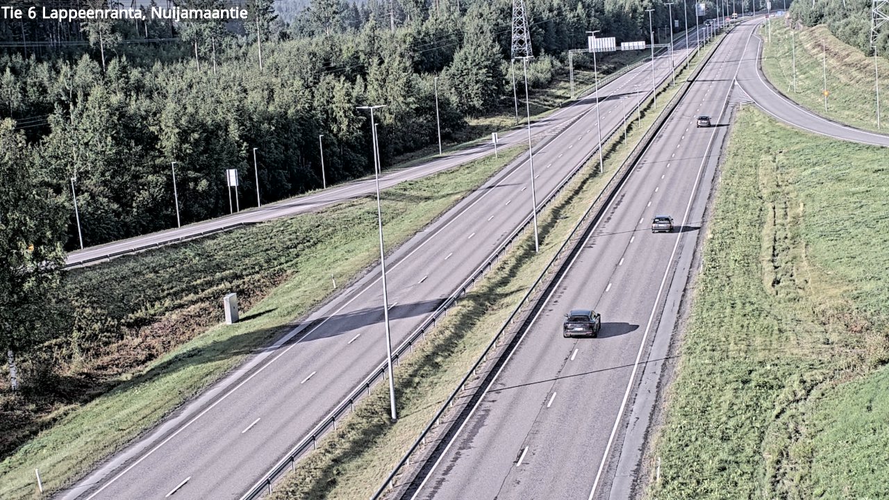 Weather Camera Image Road 6 Lappeenranta, Nuijamaantie, Lappeenranta, Etelä-Karjala