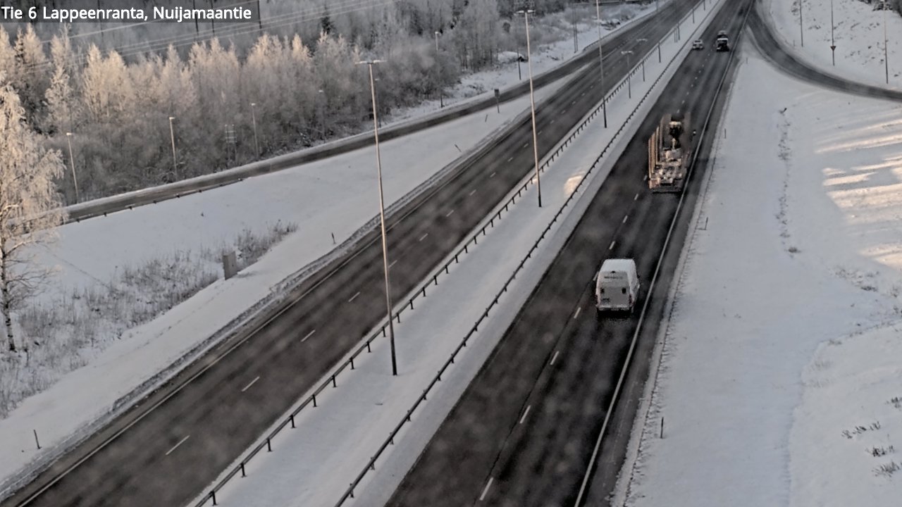 Weather Camera Image Road 6 Lappeenranta, Nuijamaantie, Lappeenranta, Etelä-Karjala
