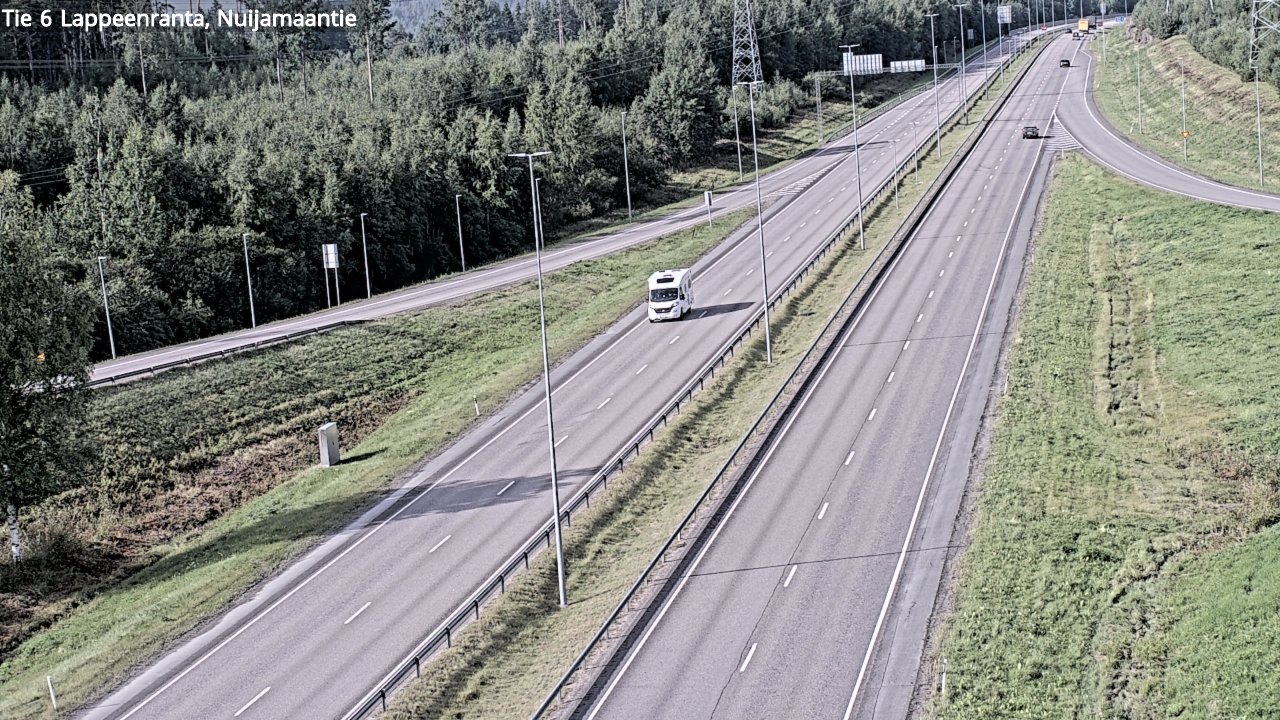 Weather Camera Image Road 6 Lappeenranta, Nuijamaantie, Lappeenranta, Etelä-Karjala
