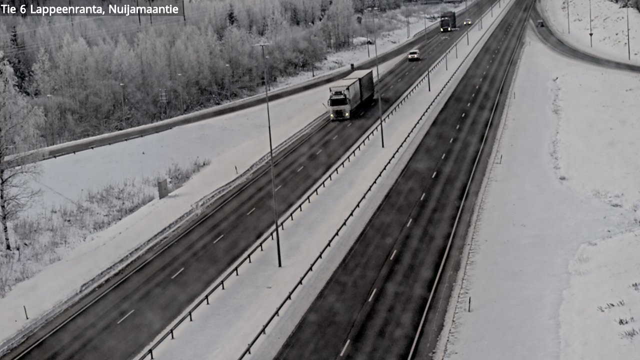 Weather Camera Image Road 6 Lappeenranta, Nuijamaantie, Lappeenranta, Etelä-Karjala