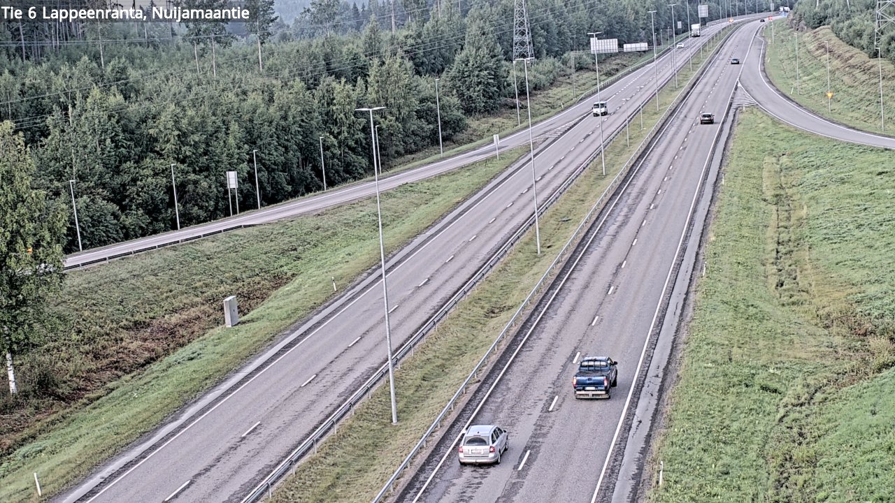 Weather Camera Image Road 6 Lappeenranta, Nuijamaantie, Lappeenranta, Etelä-Karjala