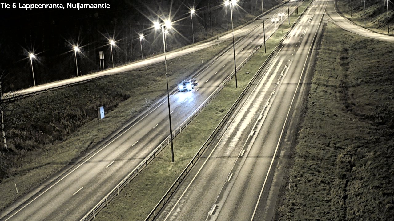 Weather Camera Image Väg 6 Villmanstrand, Nuijamaantie, Lappeenranta, Etelä-Karjala