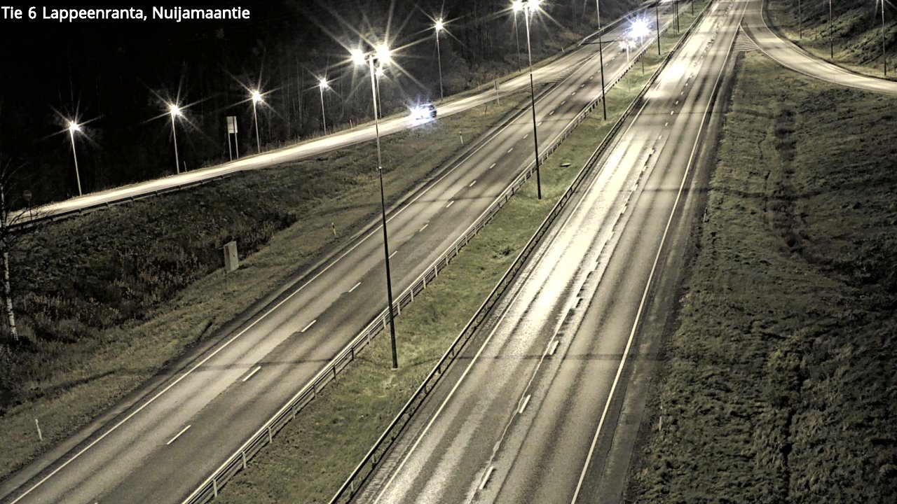 Weather Camera Image Väg 6 Villmanstrand, Nuijamaantie, Lappeenranta, Etelä-Karjala