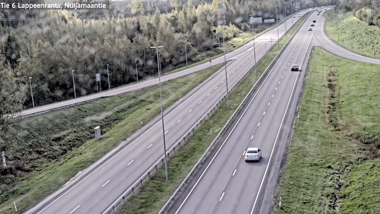 Weather Camera Image Road 6 Lappeenranta, Nuijamaantie, Lappeenranta, Etelä-Karjala