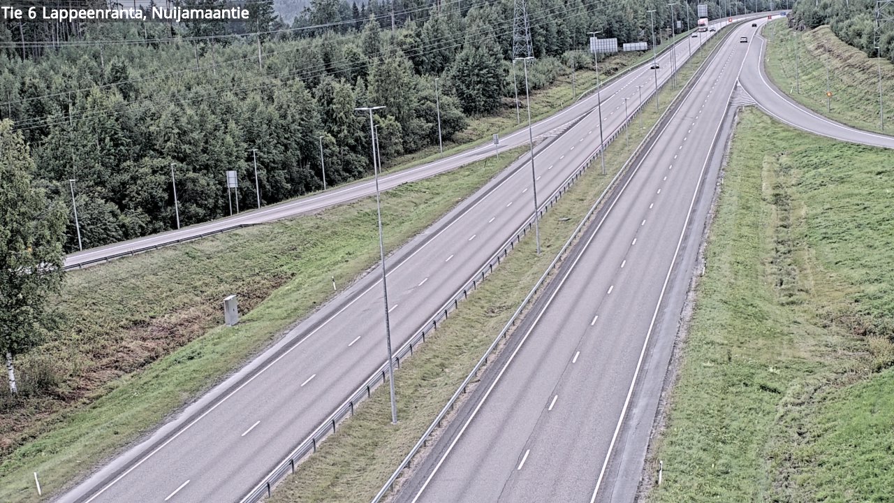 Weather Camera Image Road 6 Lappeenranta, Nuijamaantie, Lappeenranta, Etelä-Karjala