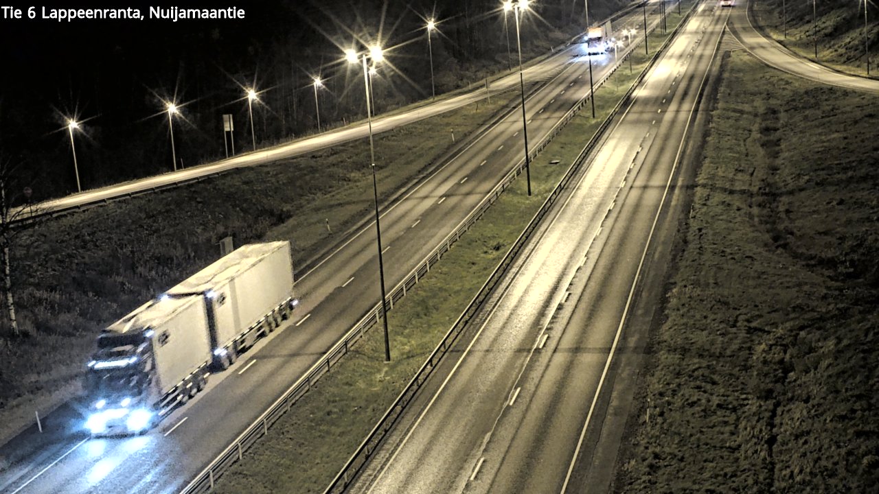 Weather Camera Image Väg 6 Villmanstrand, Nuijamaantie, Lappeenranta, Etelä-Karjala