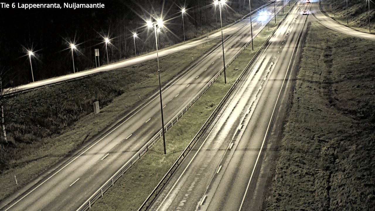 Weather Camera Image Väg 6 Villmanstrand, Nuijamaantie, Lappeenranta, Etelä-Karjala
