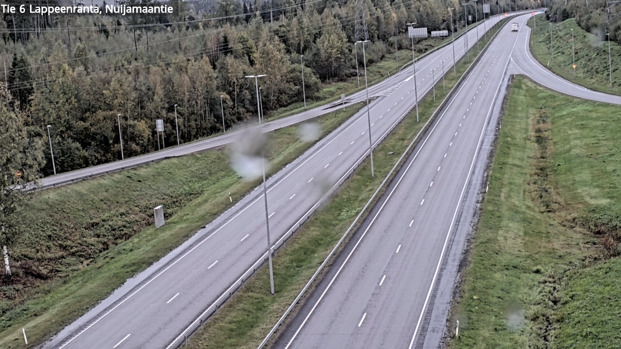 Weather Camera Image Road 6 Lappeenranta, Nuijamaantie, Lappeenranta, Etelä-Karjala