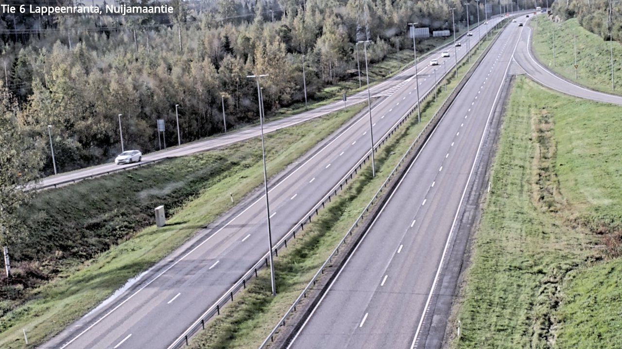 Weather Camera Image Road 6 Lappeenranta, Nuijamaantie, Lappeenranta, Etelä-Karjala