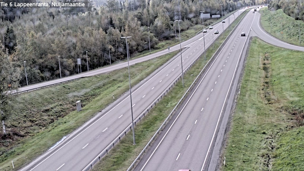 Weather Camera Image Road 6 Lappeenranta, Nuijamaantie, Lappeenranta, Etelä-Karjala