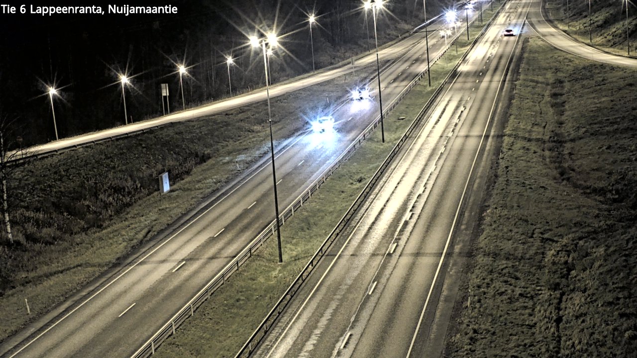 Weather Camera Image Väg 6 Villmanstrand, Nuijamaantie, Lappeenranta, Etelä-Karjala