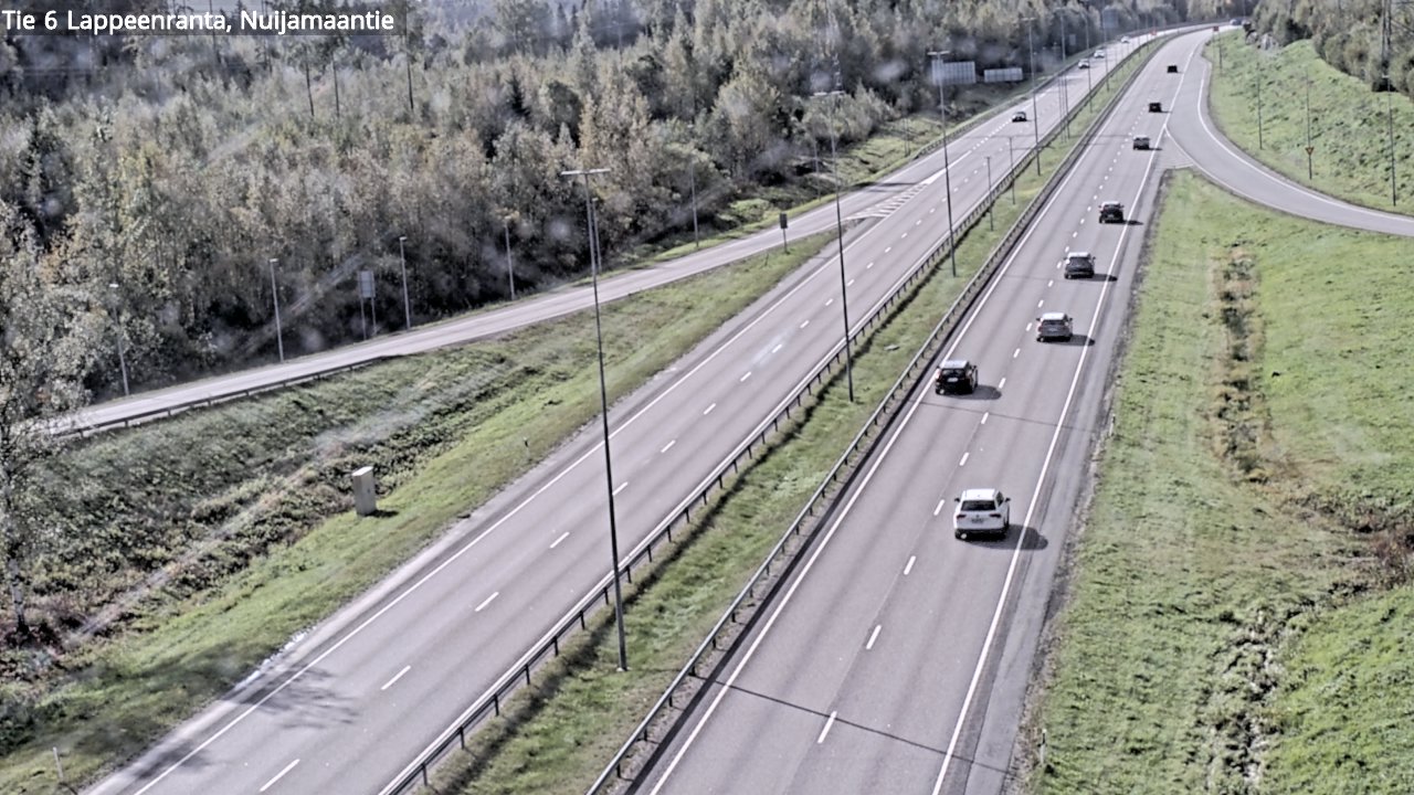 Weather Camera Image Road 6 Lappeenranta, Nuijamaantie, Lappeenranta, Etelä-Karjala