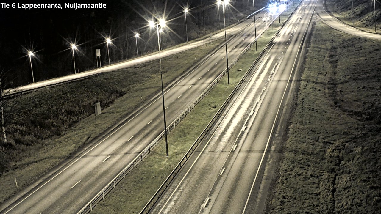 Weather Camera Image Väg 6 Villmanstrand, Nuijamaantie, Lappeenranta, Etelä-Karjala