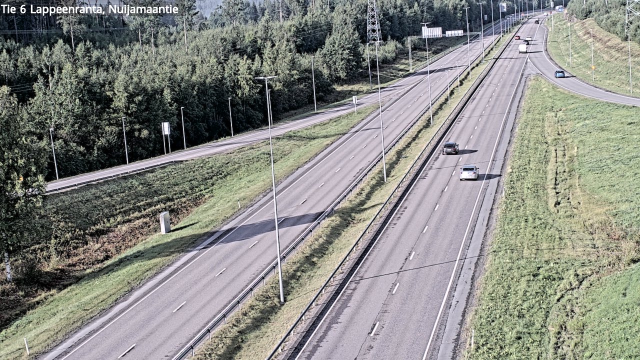 Weather Camera Image Road 6 Lappeenranta, Nuijamaantie, Lappeenranta, Etelä-Karjala