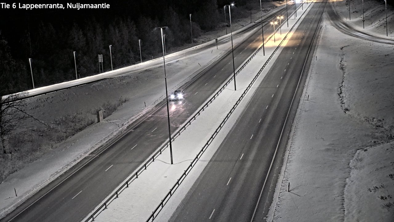 Weather Camera Image Väg 6 Villmanstrand, Nuijamaantie, Lappeenranta, Etelä-Karjala