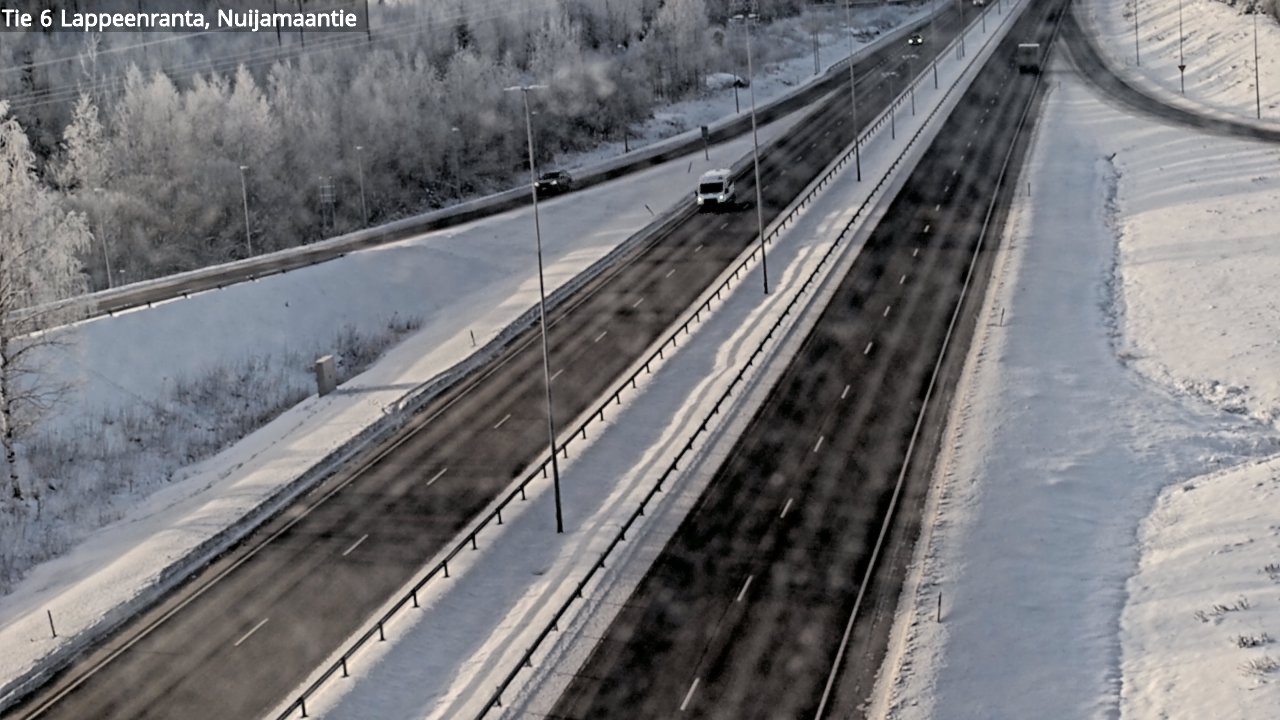 Weather Camera Image Road 6 Lappeenranta, Nuijamaantie, Lappeenranta, Etelä-Karjala