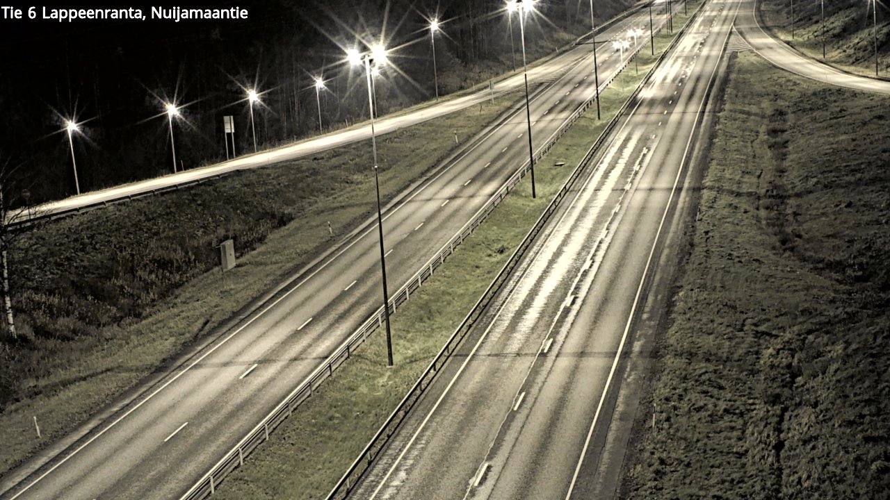 Weather Camera Image Väg 6 Villmanstrand, Nuijamaantie, Lappeenranta, Etelä-Karjala