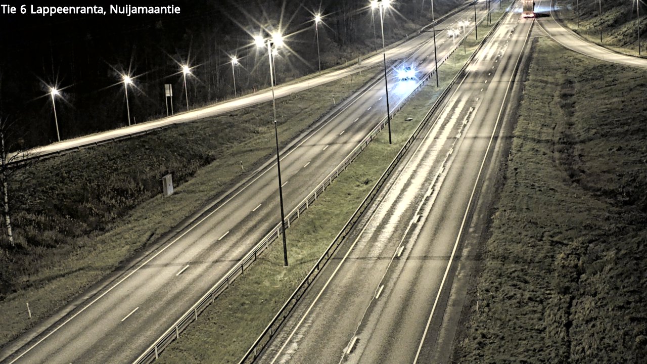 Weather Camera Image Väg 6 Villmanstrand, Nuijamaantie, Lappeenranta, Etelä-Karjala