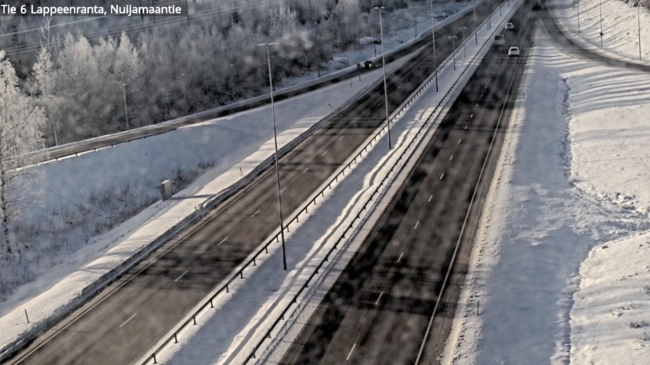 Weather Camera Image Road 6 Lappeenranta, Nuijamaantie, Lappeenranta, Etelä-Karjala