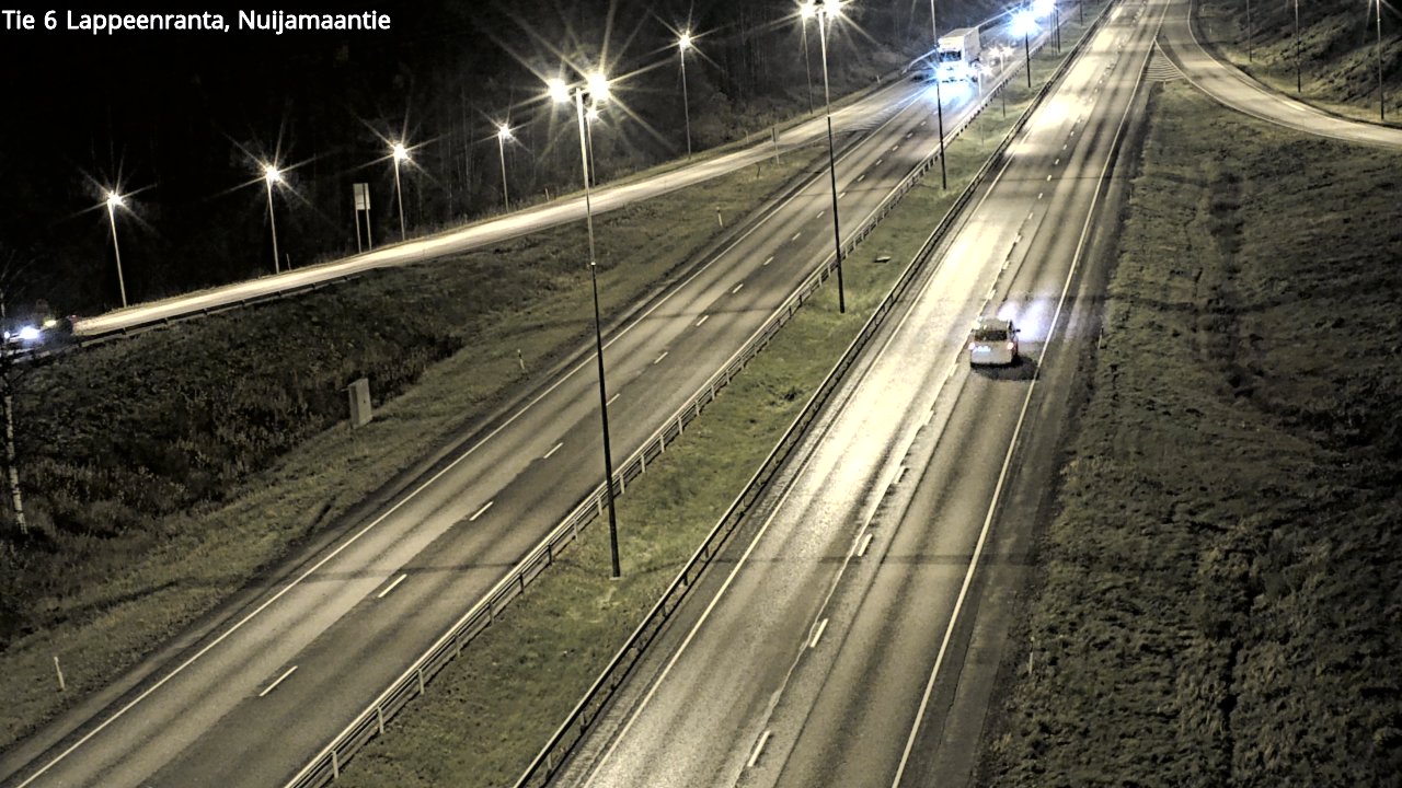 Weather Camera Image Väg 6 Villmanstrand, Nuijamaantie, Lappeenranta, Etelä-Karjala