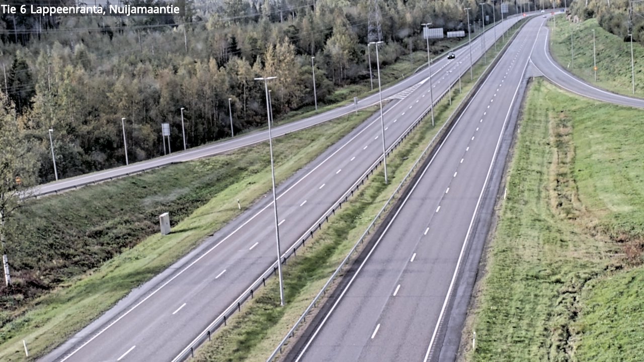 Weather Camera Image Road 6 Lappeenranta, Nuijamaantie, Lappeenranta, Etelä-Karjala