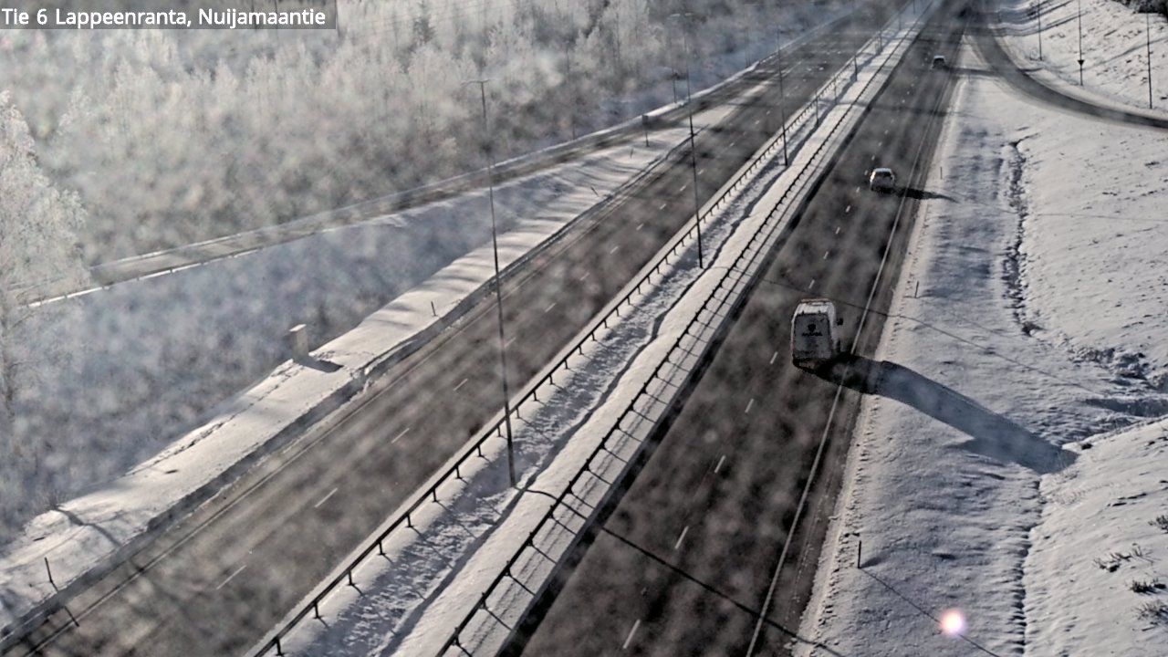 Weather Camera Image Road 6 Lappeenranta, Nuijamaantie, Lappeenranta, Etelä-Karjala