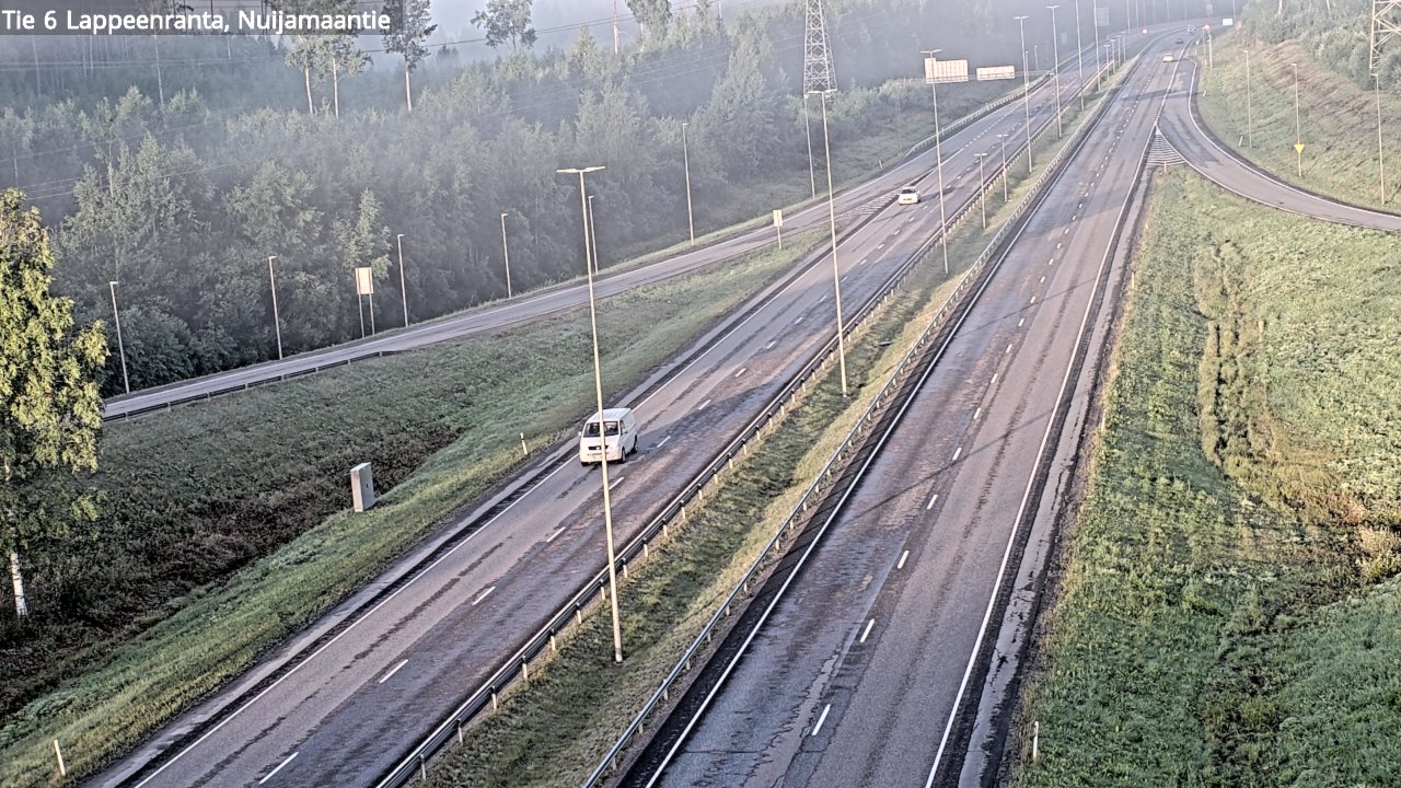Weather Camera Image Road 6 Lappeenranta, Nuijamaantie, Lappeenranta, Etelä-Karjala