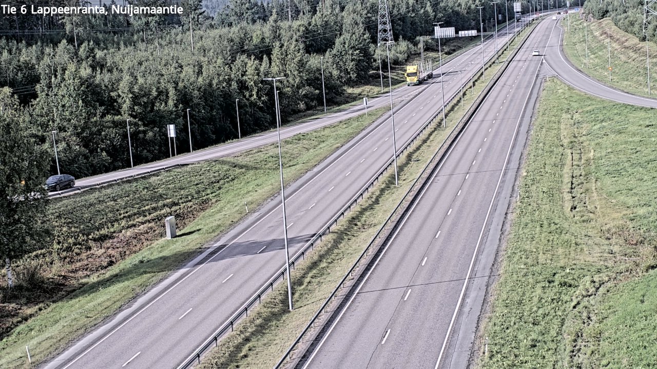 Weather Camera Image Road 6 Lappeenranta, Nuijamaantie, Lappeenranta, Etelä-Karjala
