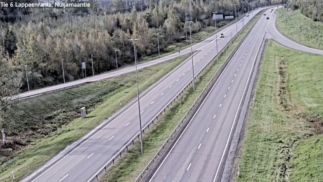 Weather Camera Image Road 6 Lappeenranta, Nuijamaantie, Lappeenranta, Etelä-Karjala