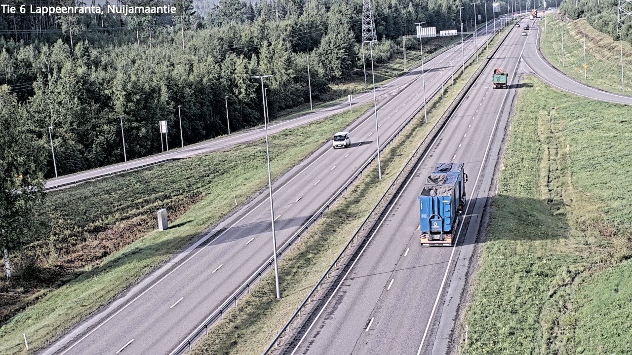 Weather Camera Image Road 6 Lappeenranta, Nuijamaantie, Lappeenranta, Etelä-Karjala