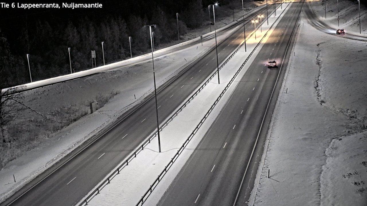 Weather Camera Image Väg 6 Villmanstrand, Nuijamaantie, Lappeenranta, Etelä-Karjala