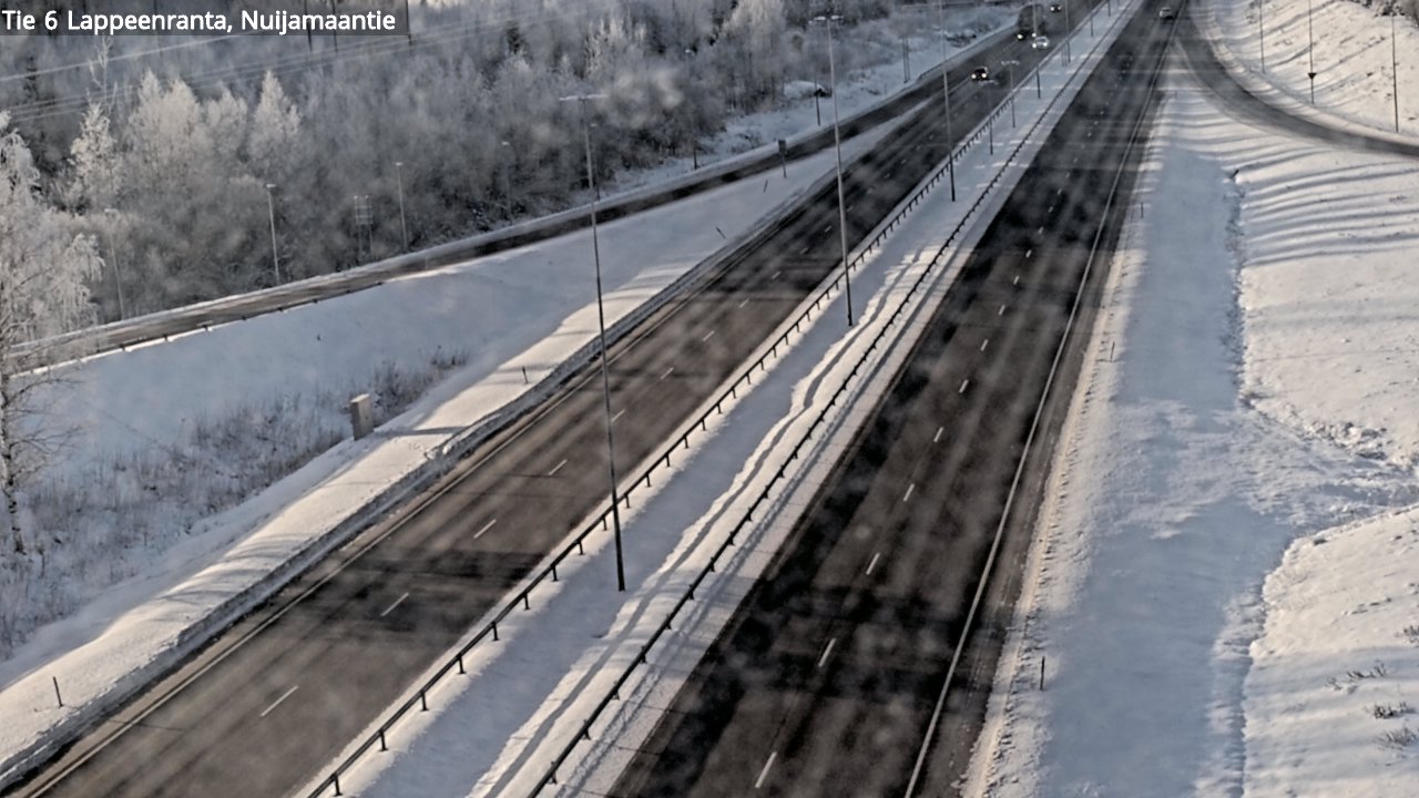 Weather Camera Image Road 6 Lappeenranta, Nuijamaantie, Lappeenranta, Etelä-Karjala
