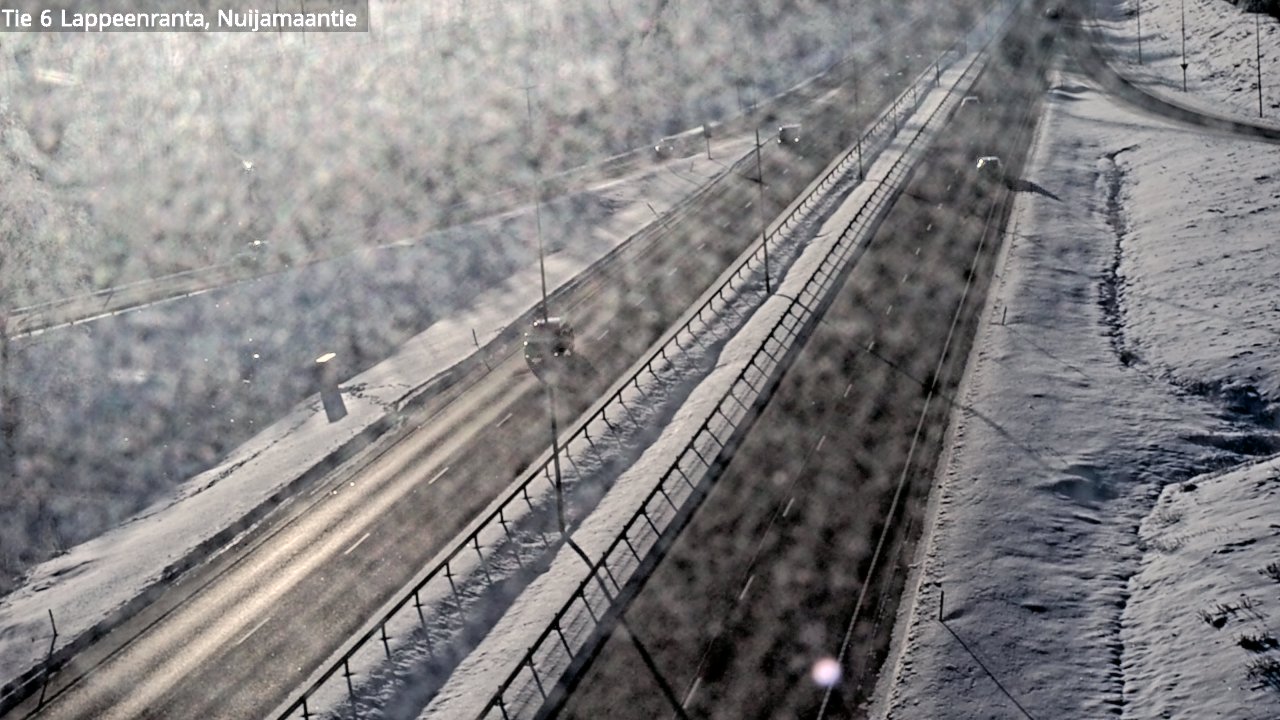 Weather Camera Image Road 6 Lappeenranta, Nuijamaantie, Lappeenranta, Etelä-Karjala