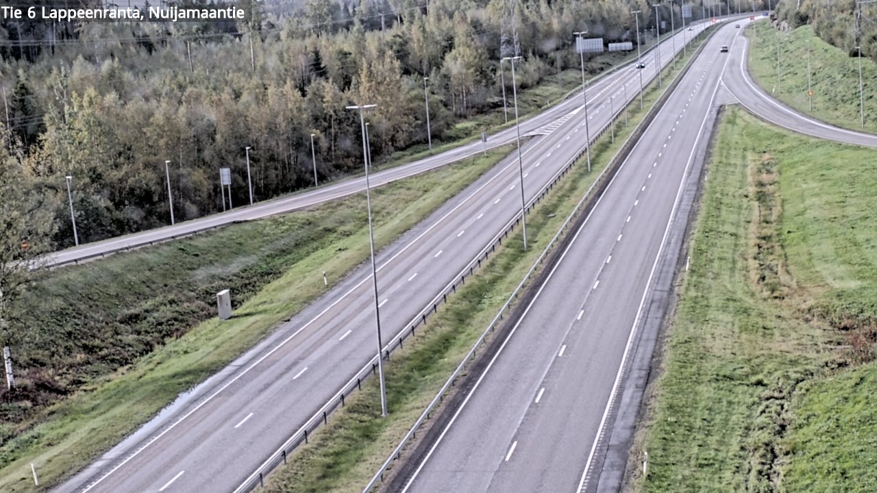 Weather Camera Image Road 6 Lappeenranta, Nuijamaantie, Lappeenranta, Etelä-Karjala