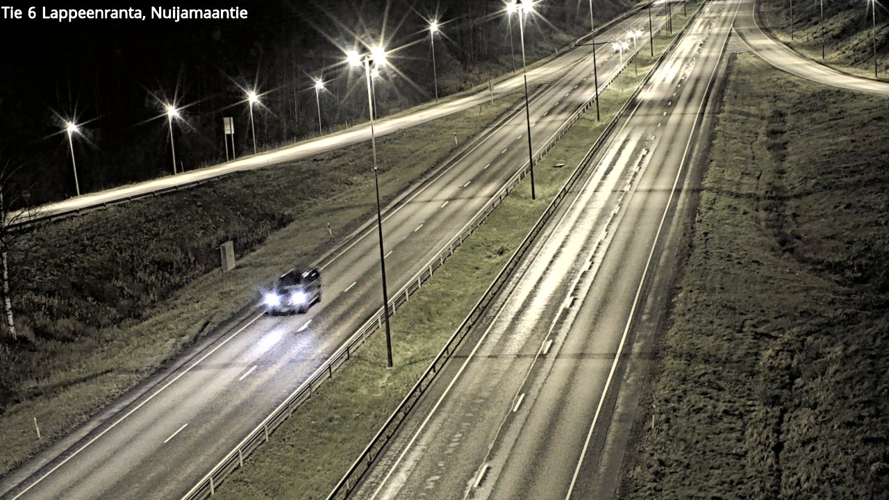 Weather Camera Image Väg 6 Villmanstrand, Nuijamaantie, Lappeenranta, Etelä-Karjala