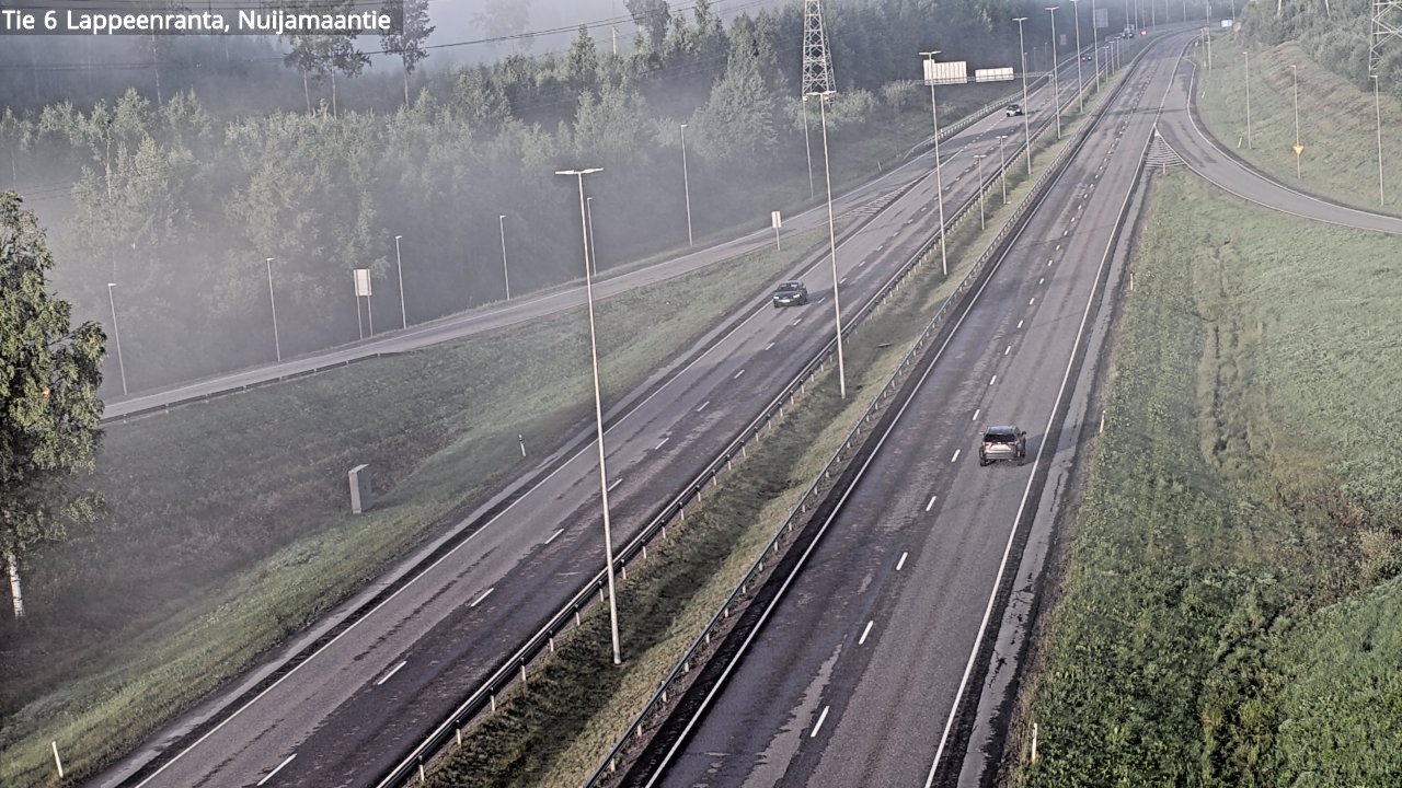 Weather Camera Image Road 6 Lappeenranta, Nuijamaantie, Lappeenranta, Etelä-Karjala