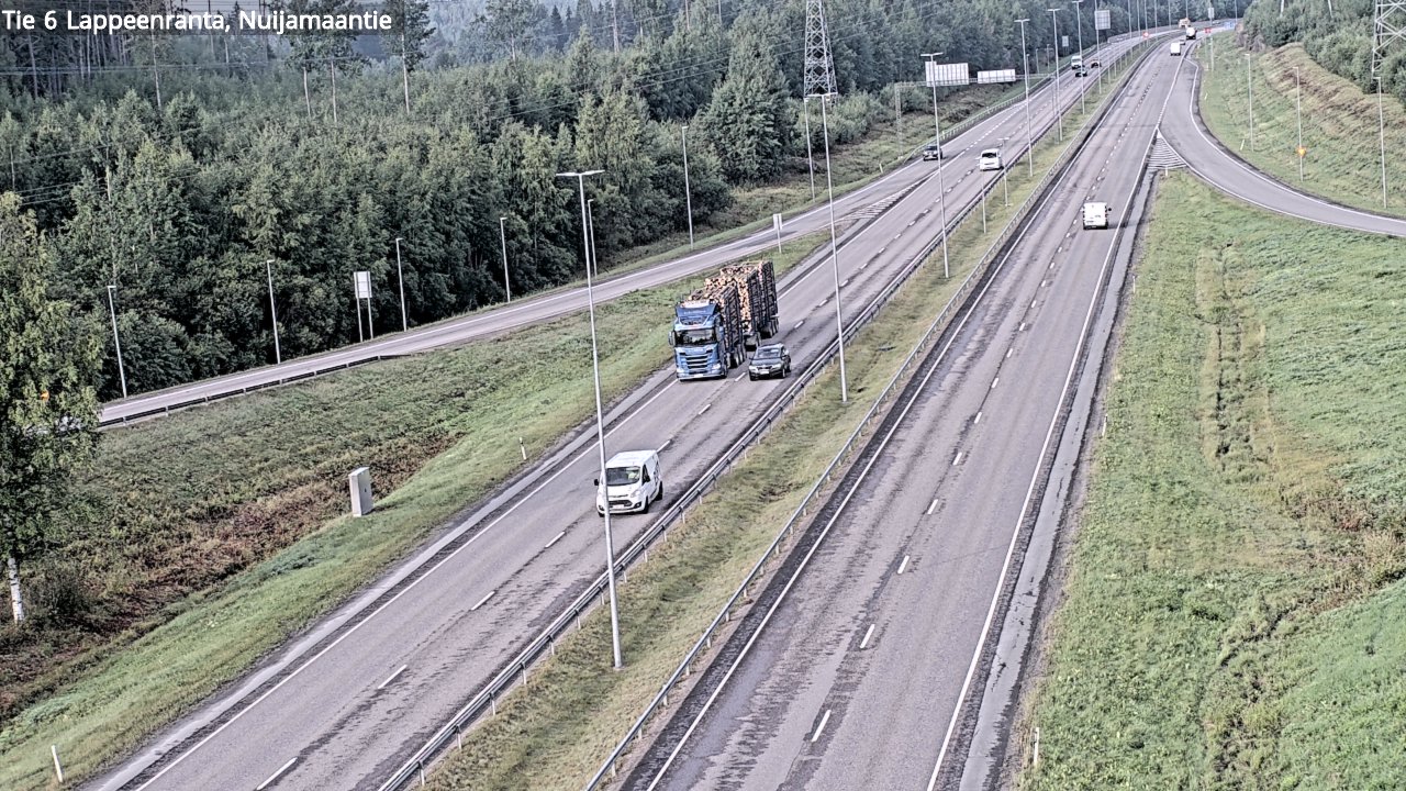 Weather Camera Image Road 6 Lappeenranta, Nuijamaantie, Lappeenranta, Etelä-Karjala