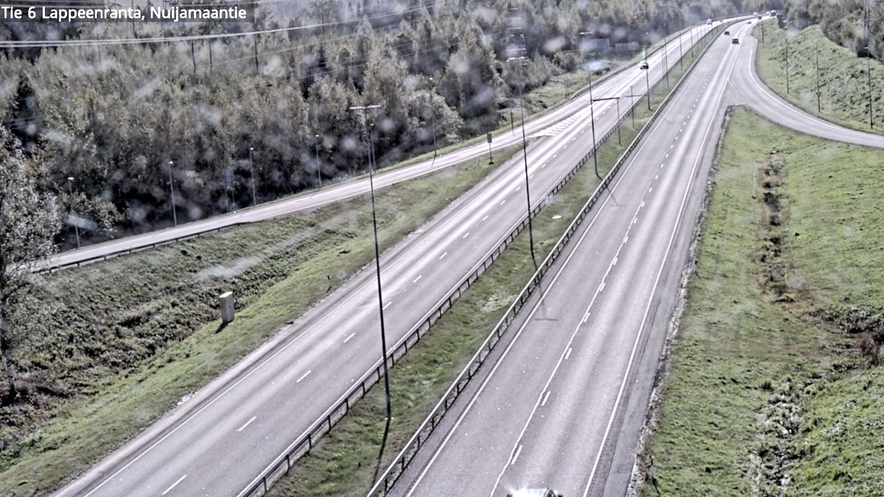 Weather Camera Image Road 6 Lappeenranta, Nuijamaantie, Lappeenranta, Etelä-Karjala
