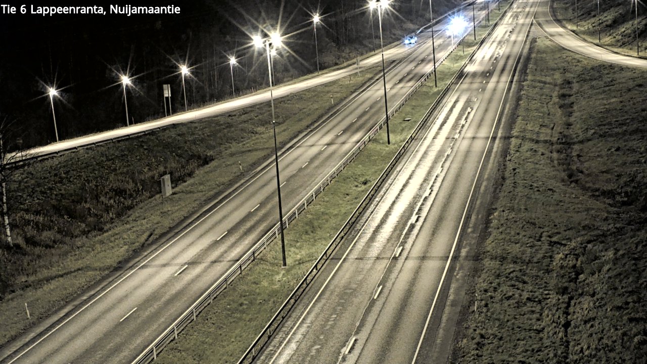 Weather Camera Image Väg 6 Villmanstrand, Nuijamaantie, Lappeenranta, Etelä-Karjala