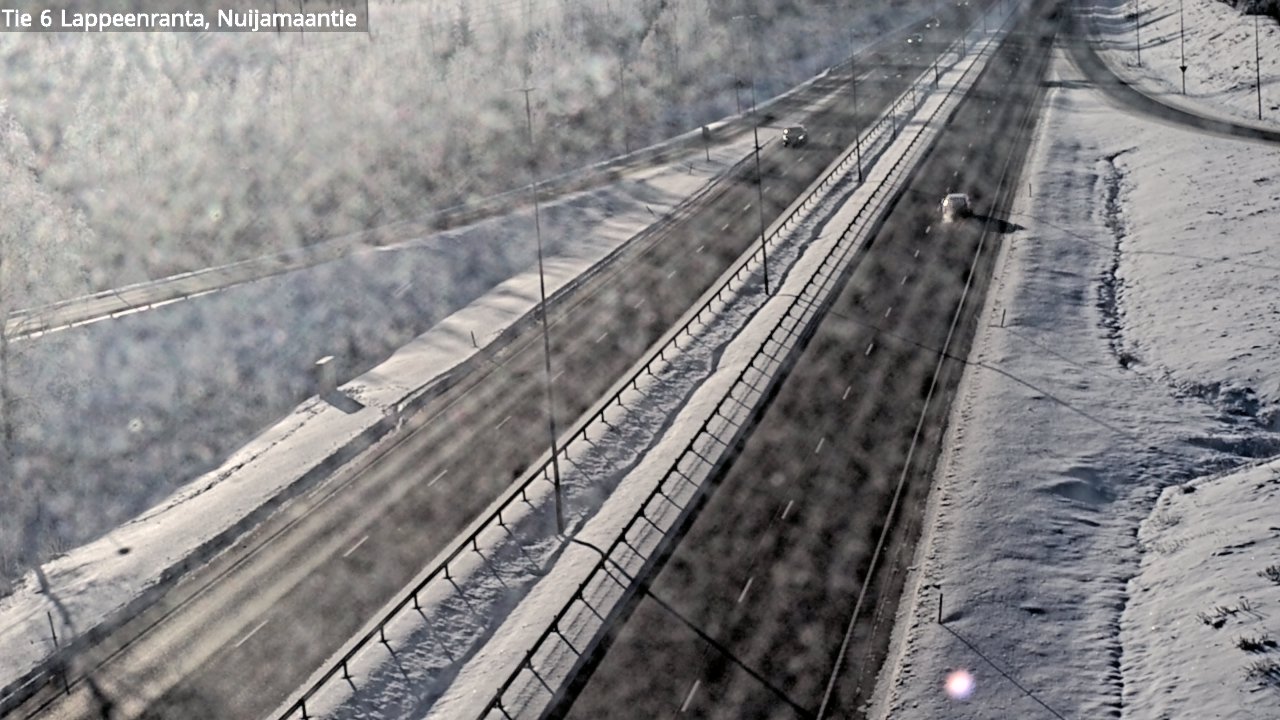 Weather Camera Image Road 6 Lappeenranta, Nuijamaantie, Lappeenranta, Etelä-Karjala
