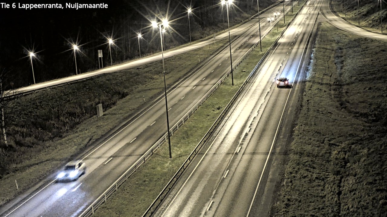 Weather Camera Image Väg 6 Villmanstrand, Nuijamaantie, Lappeenranta, Etelä-Karjala