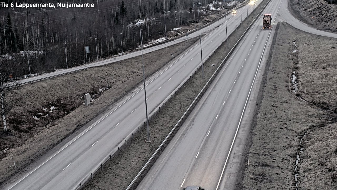 Weather Camera Image Road 6 Lappeenranta, Nuijamaantie, Lappeenranta, Etelä-Karjala