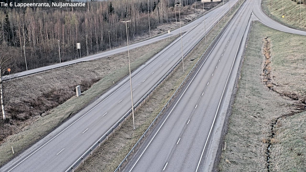 Weather Camera Image Road 6 Lappeenranta, Nuijamaantie, Lappeenranta, Etelä-Karjala