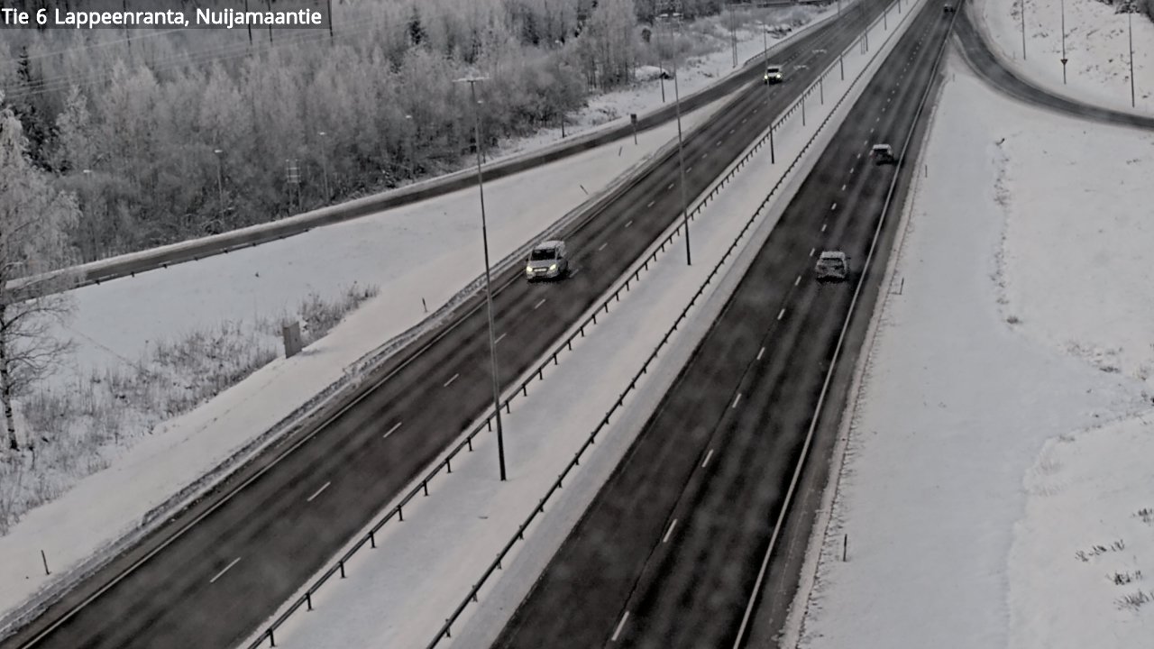Weather Camera Image Road 6 Lappeenranta, Nuijamaantie, Lappeenranta, Etelä-Karjala