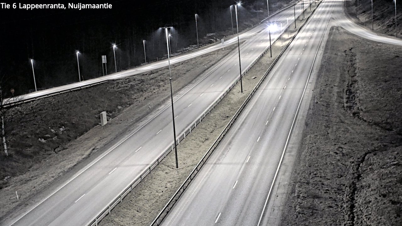 Weather Camera Image Road 6 Lappeenranta, Nuijamaantie, Lappeenranta, Etelä-Karjala