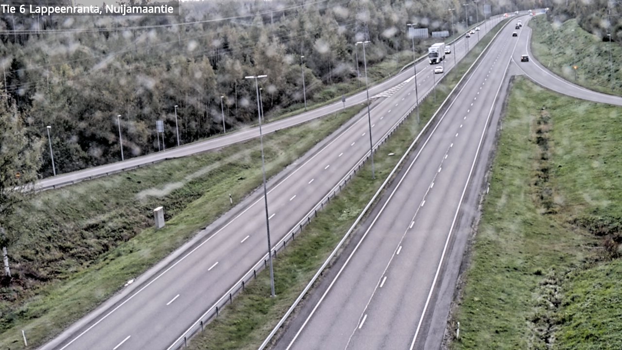 Weather Camera Image Road 6 Lappeenranta, Nuijamaantie, Lappeenranta, Etelä-Karjala